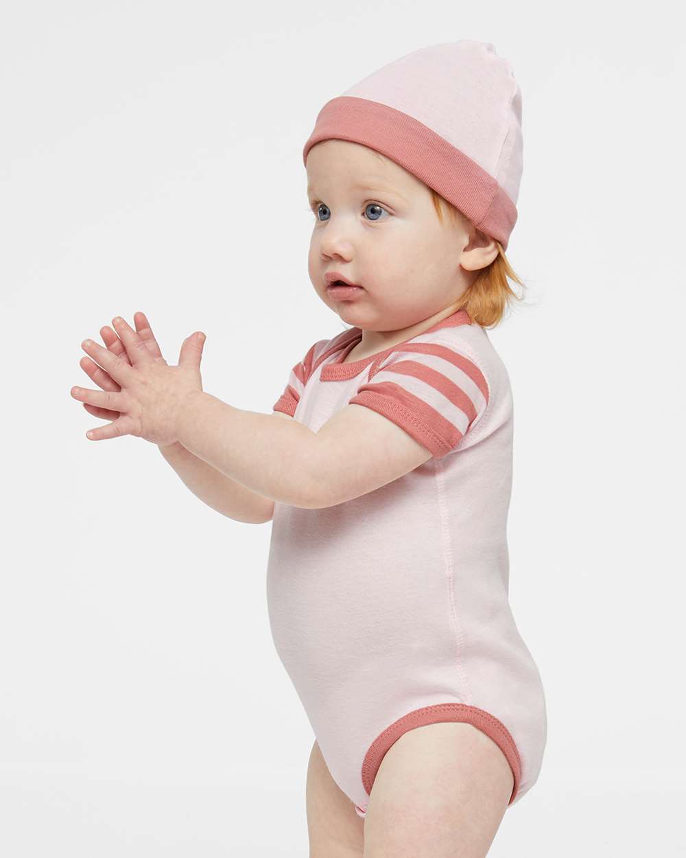 Ballerina/Mauvelous/Ballerina &amp; Mauvelous Stripe - Model Side 