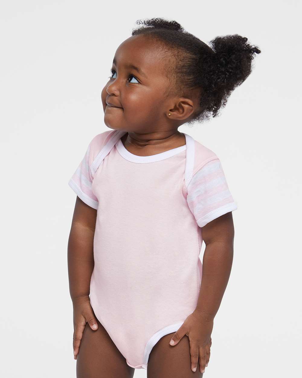 Ballerina/White/Ballerina &amp; White Stripe - Model Side 