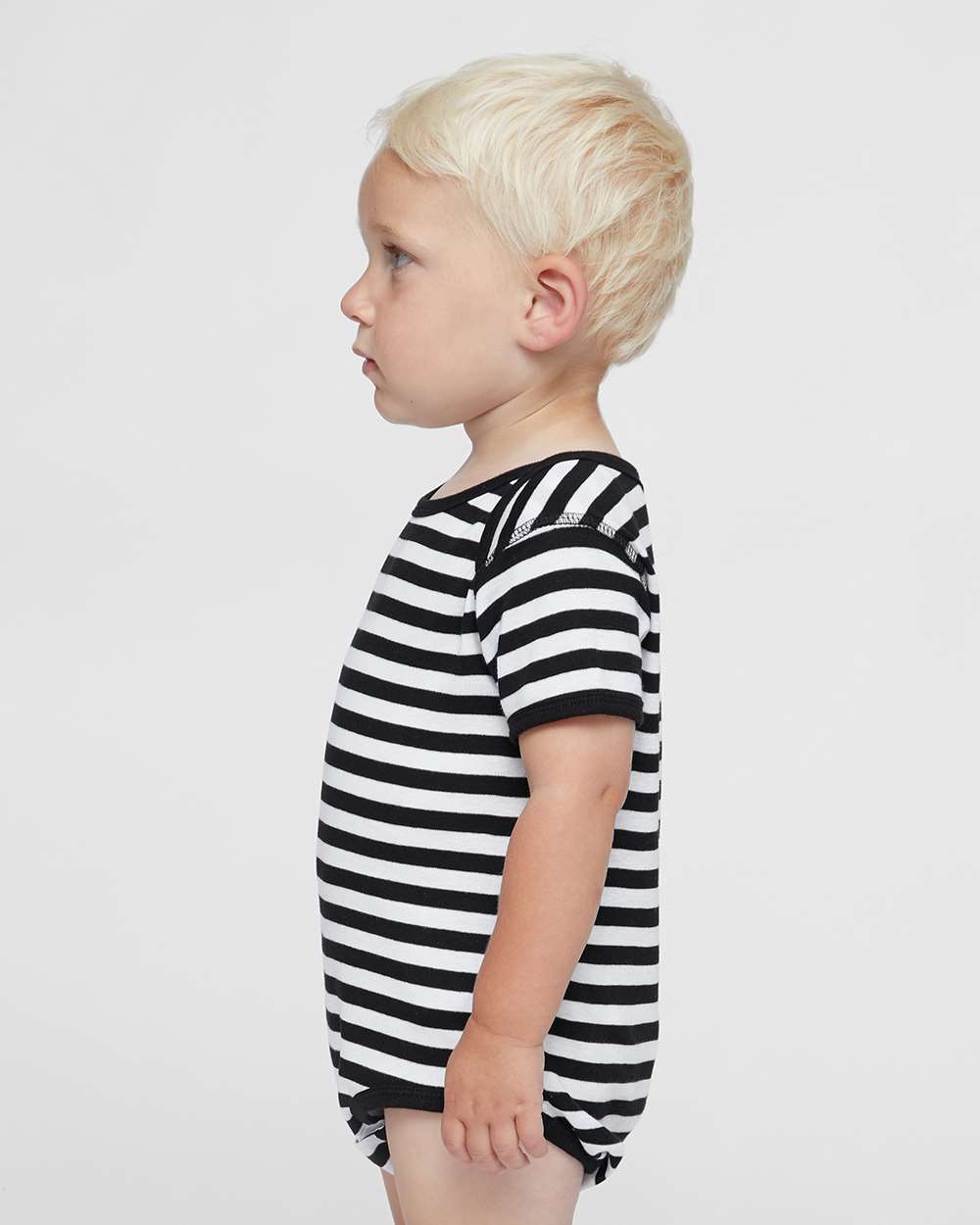 Black/White Stripe - Model Side 