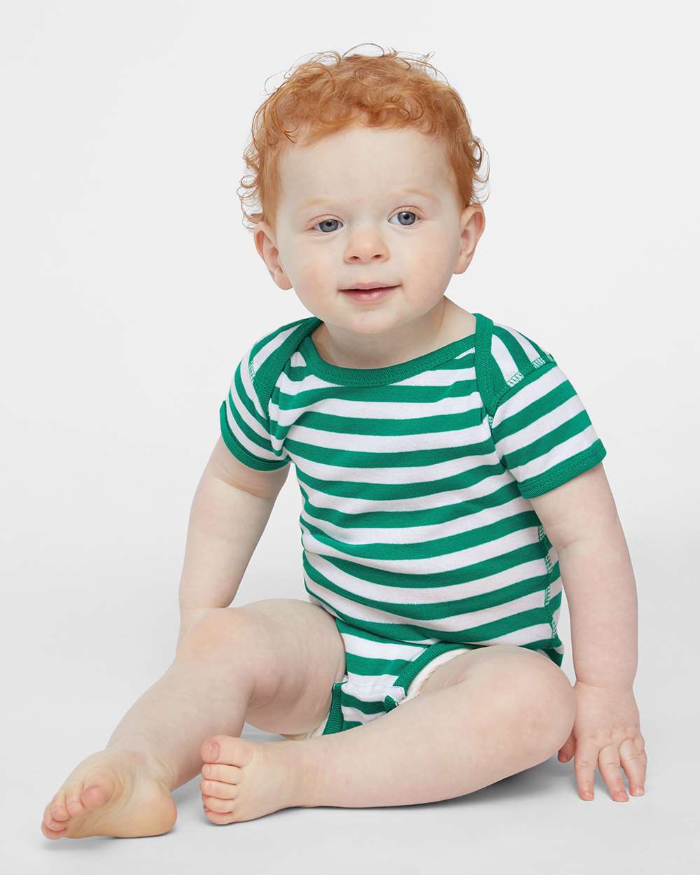 Kelly/White Stripe - Model Front 