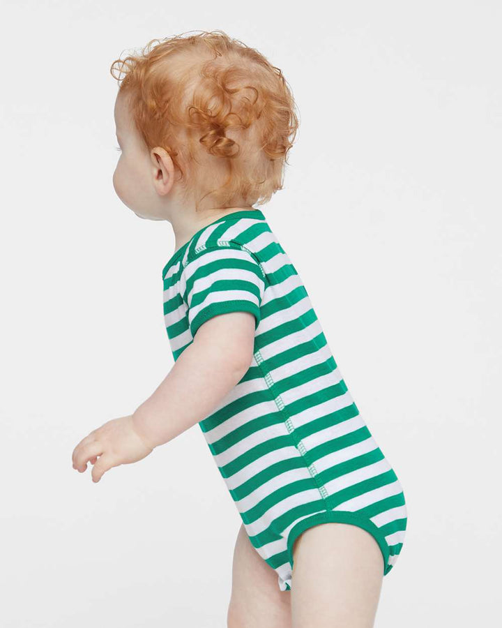 Kelly/White Stripe - Model Side 