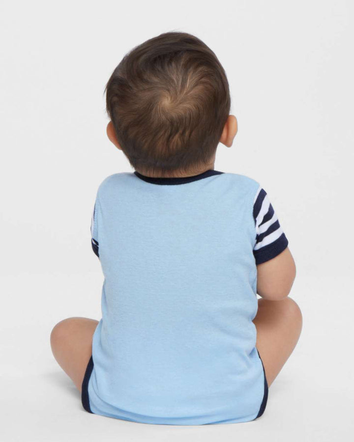 Light Blue/Navy/Navy &amp; White Stripe - Model Back 