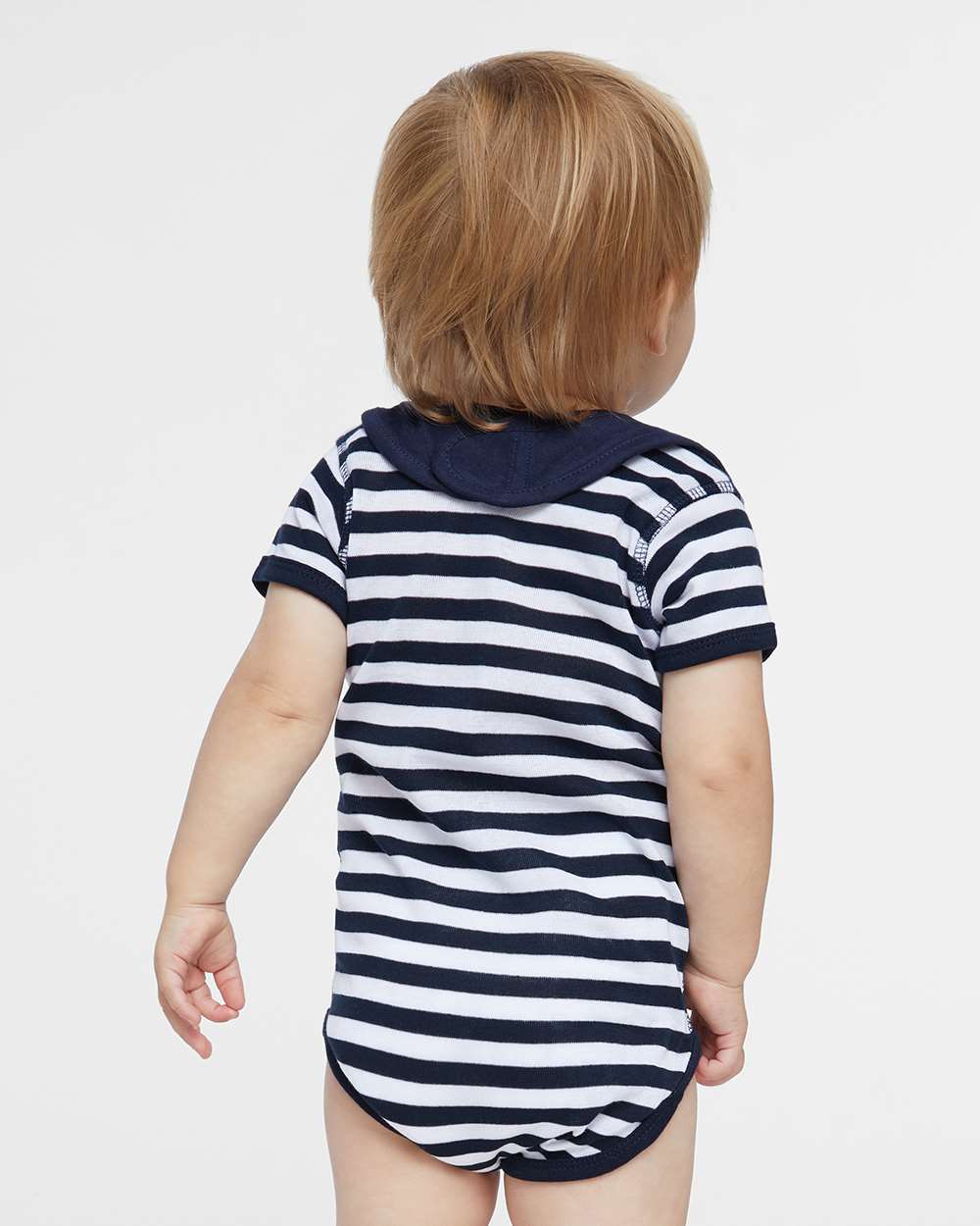 Navy/White Stripe - Model Back 