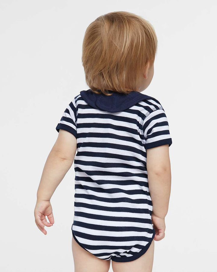 Navy/White Stripe - Model Back 