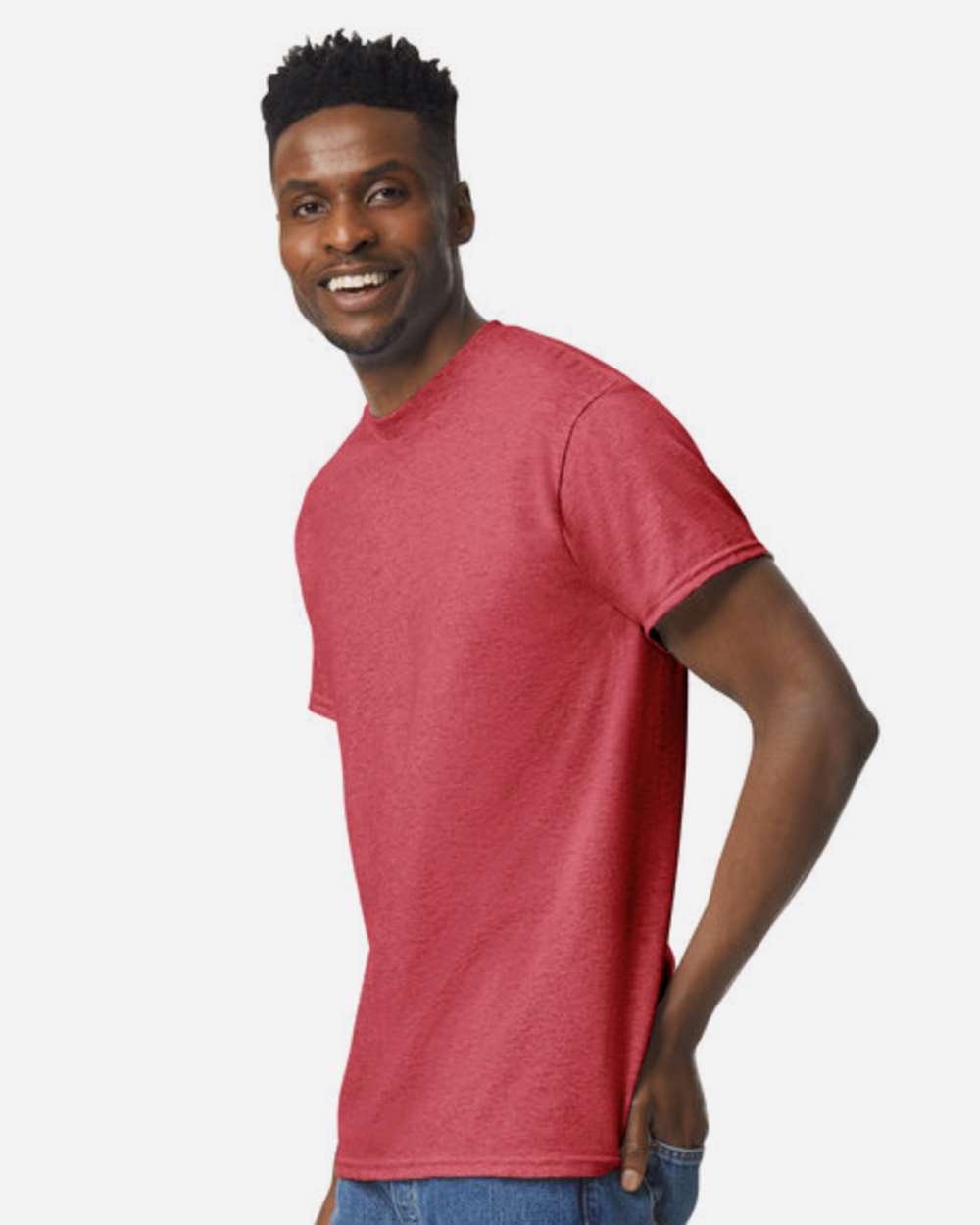 Heather Sport Scarlet Red - Model Side 