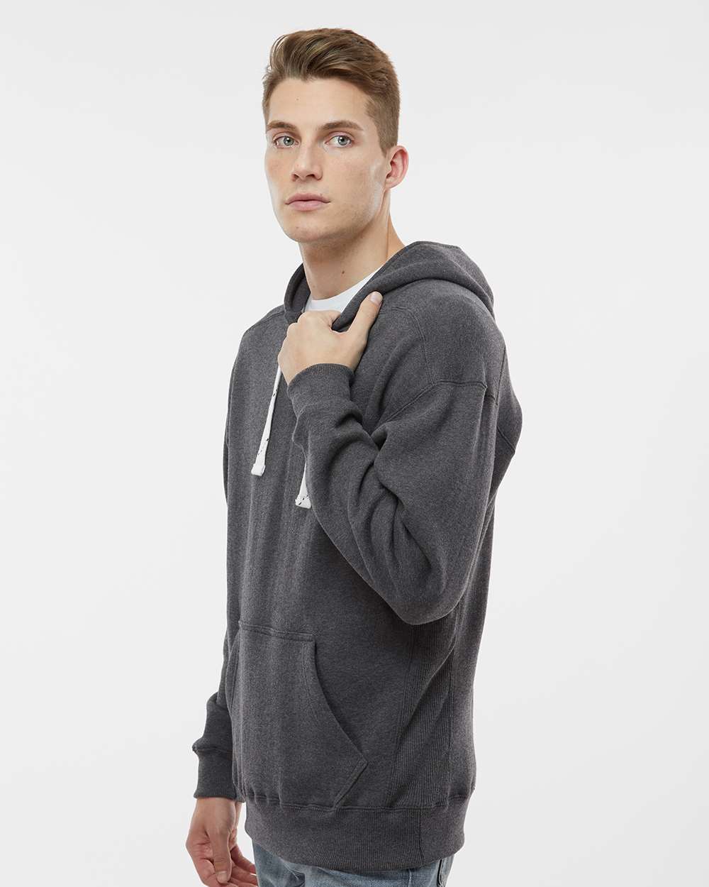 Charcoal Heather - Model Side 