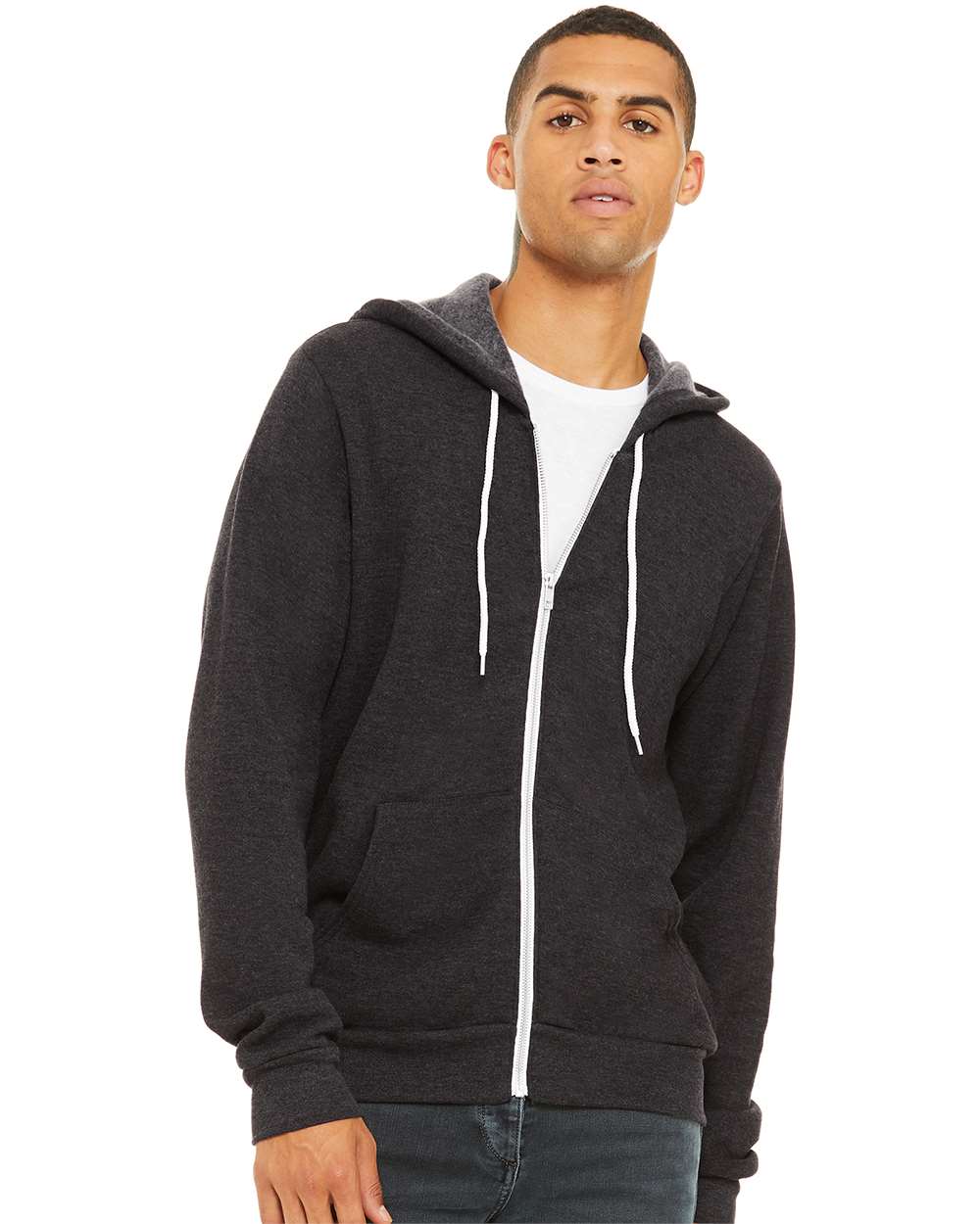 Dark Grey Heather - Model Front 
