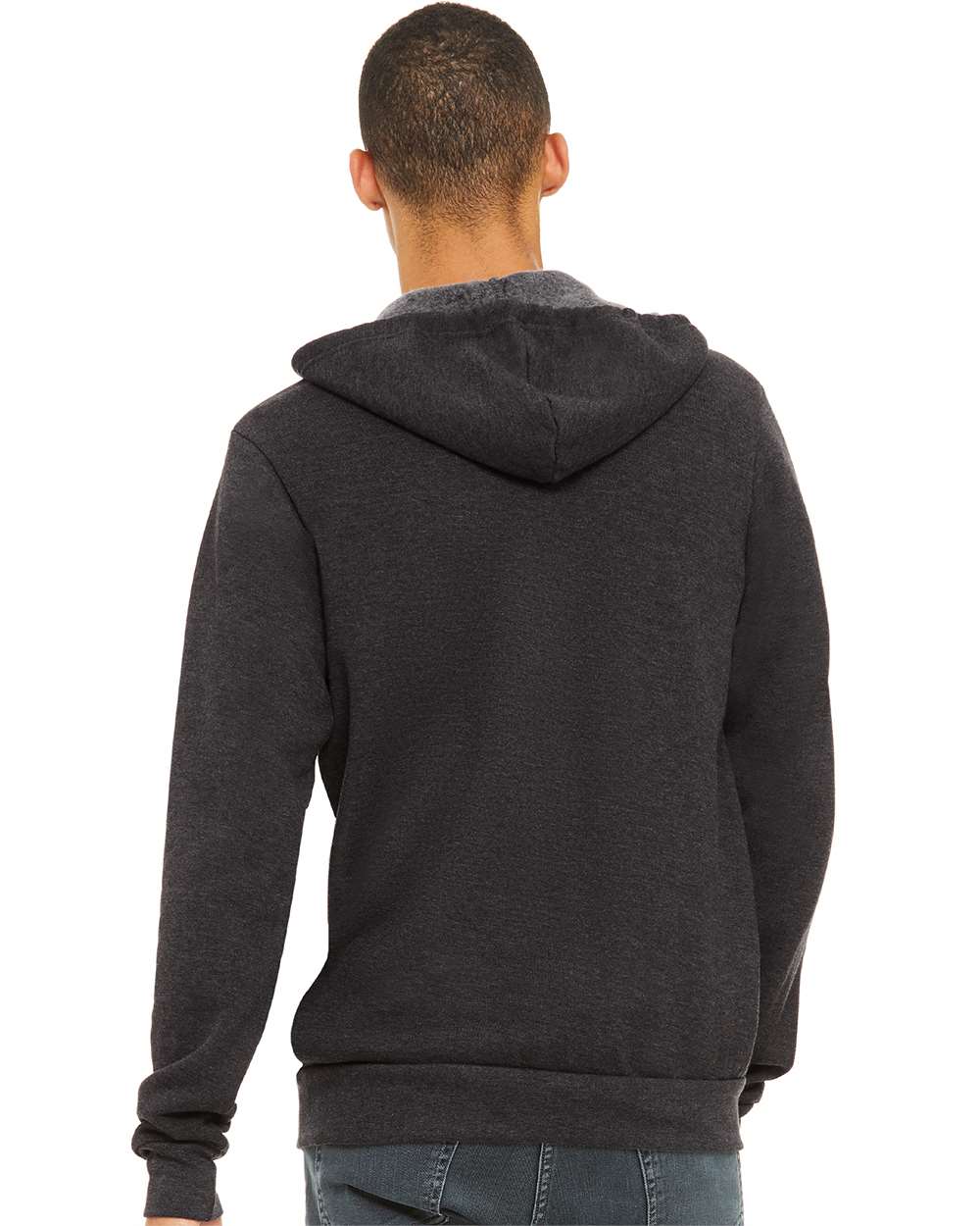 Dark Grey Heather - Model Back 