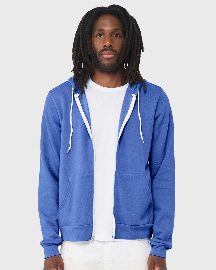 Heather Columbia Blue - Model Front 