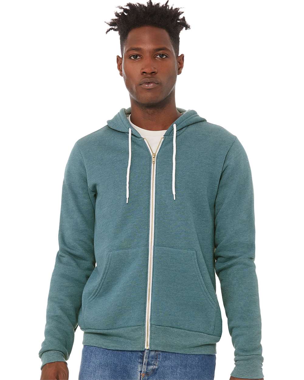Heather Deep Teal - Model Front 
