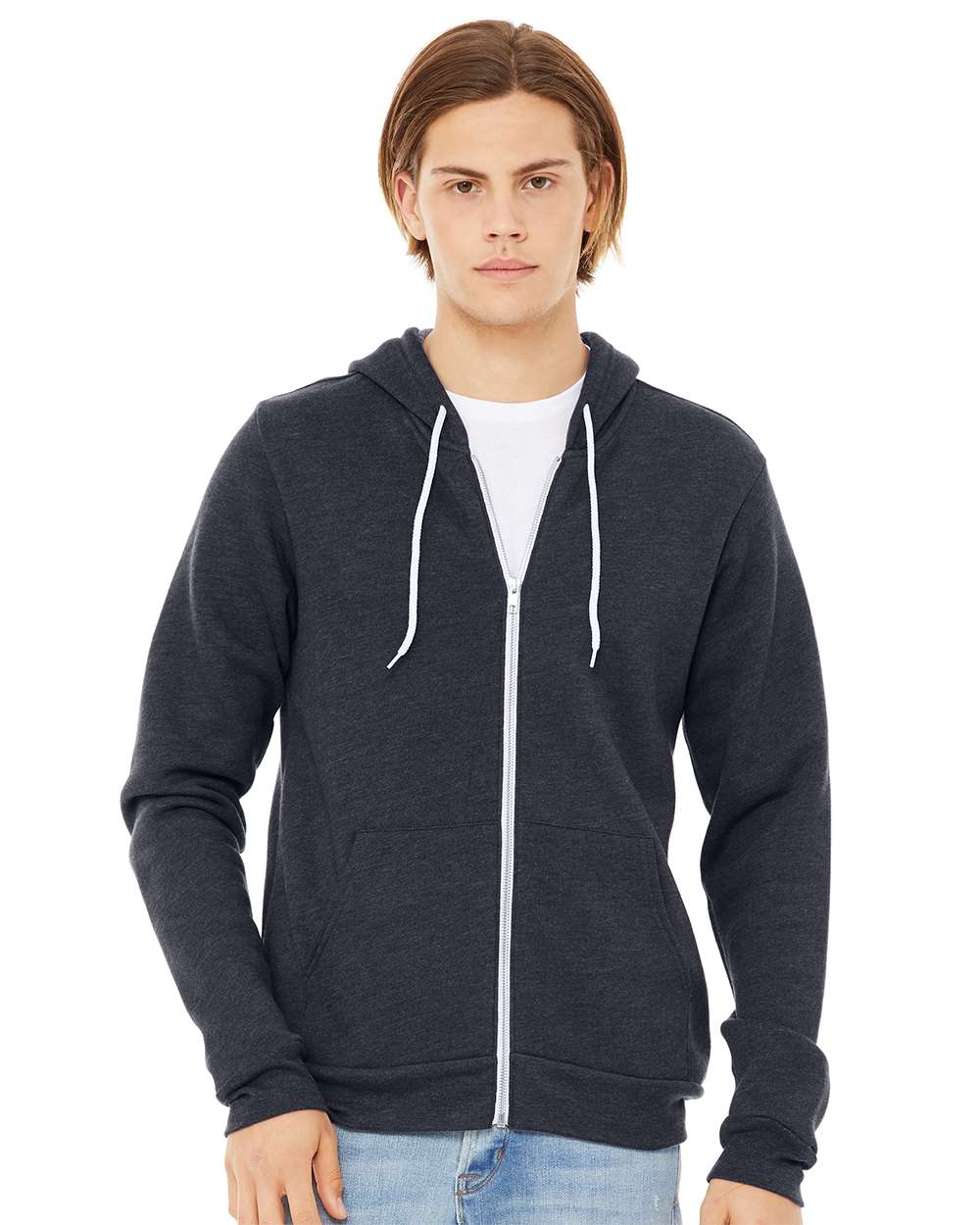 Heather Navy - Model Front 