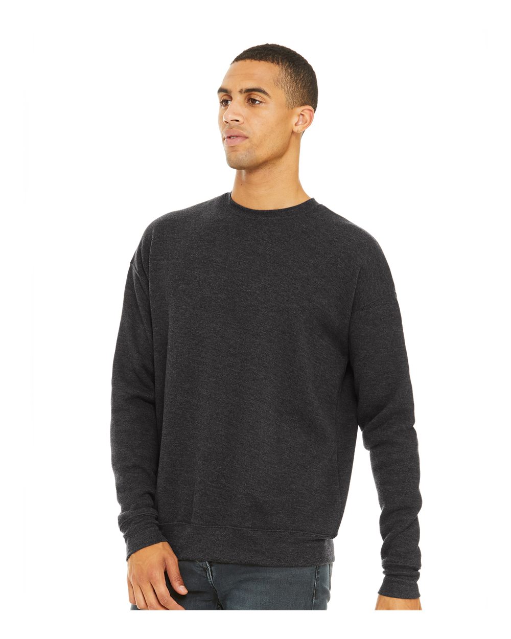 Dark Grey Heather - Model Side 
