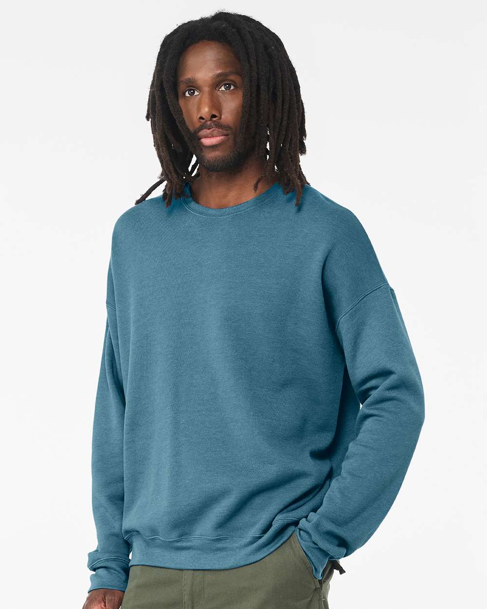 Heather Deep Teal - Model Side 