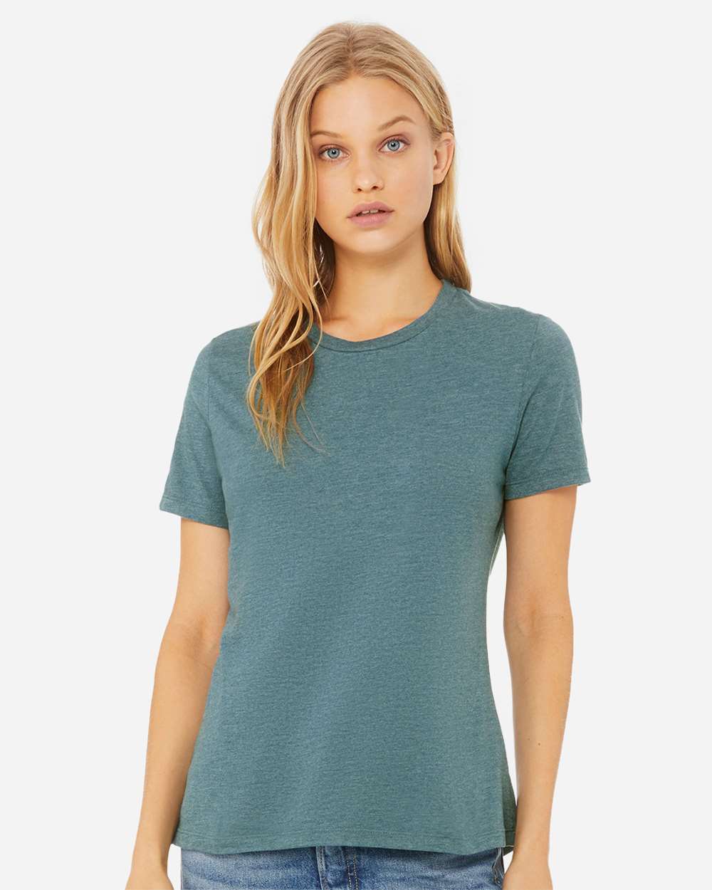 Heather Deep Teal - Model Front 