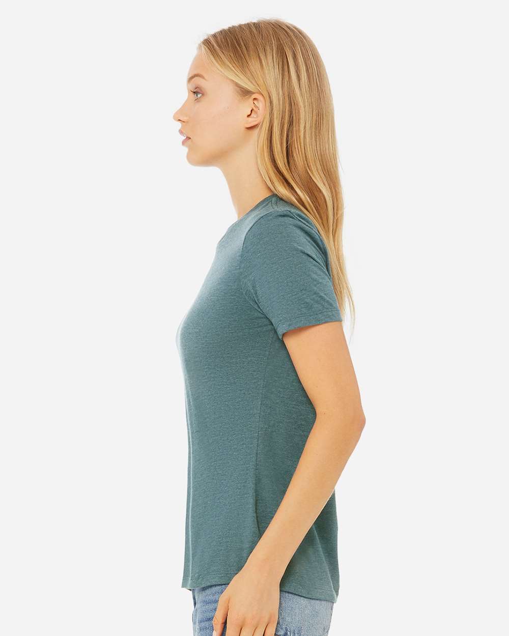 Heather Deep Teal - Model Side 