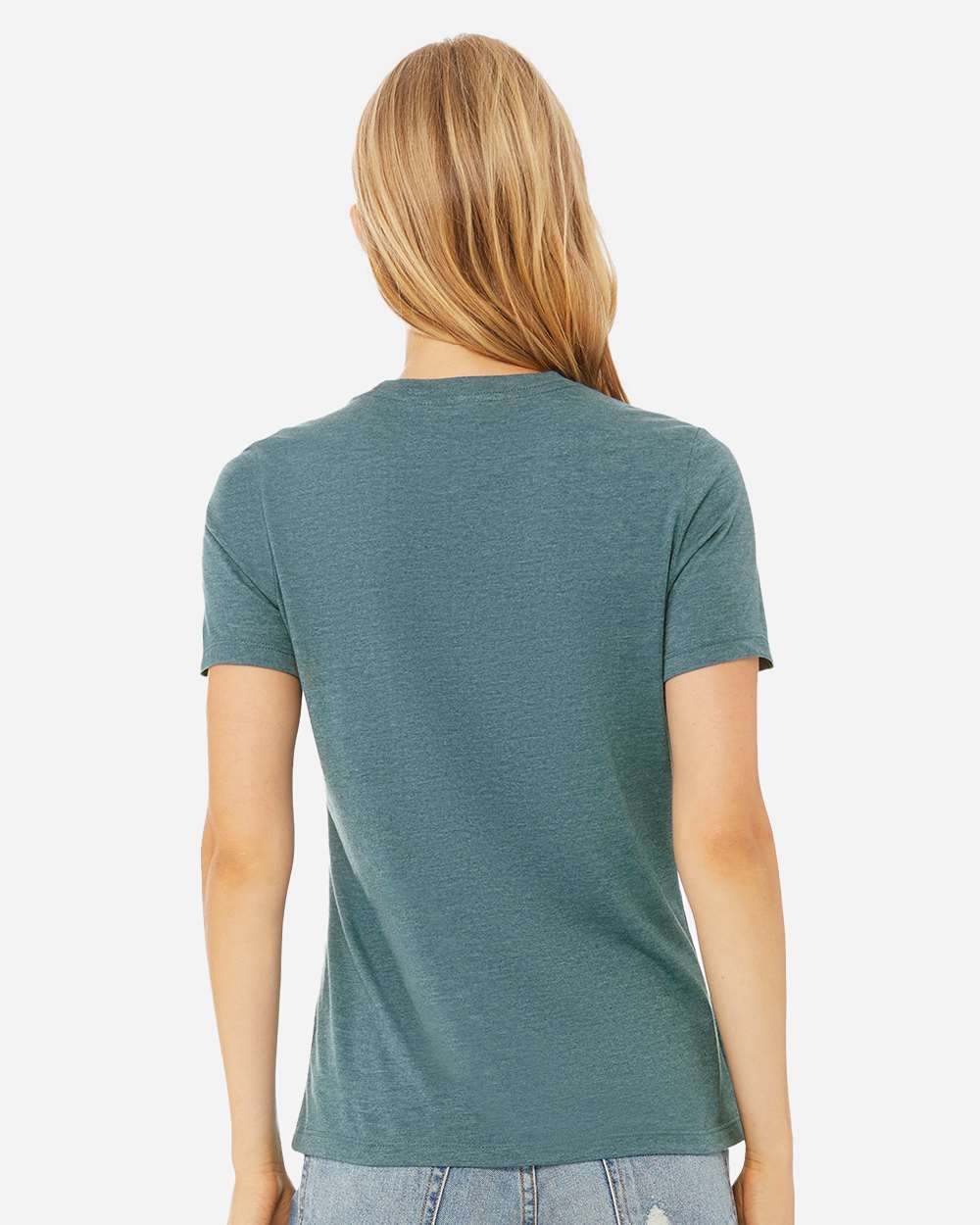 Heather Deep Teal - Model Back 