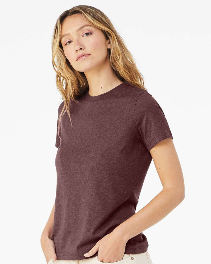 Heather Maroon - Model Side 