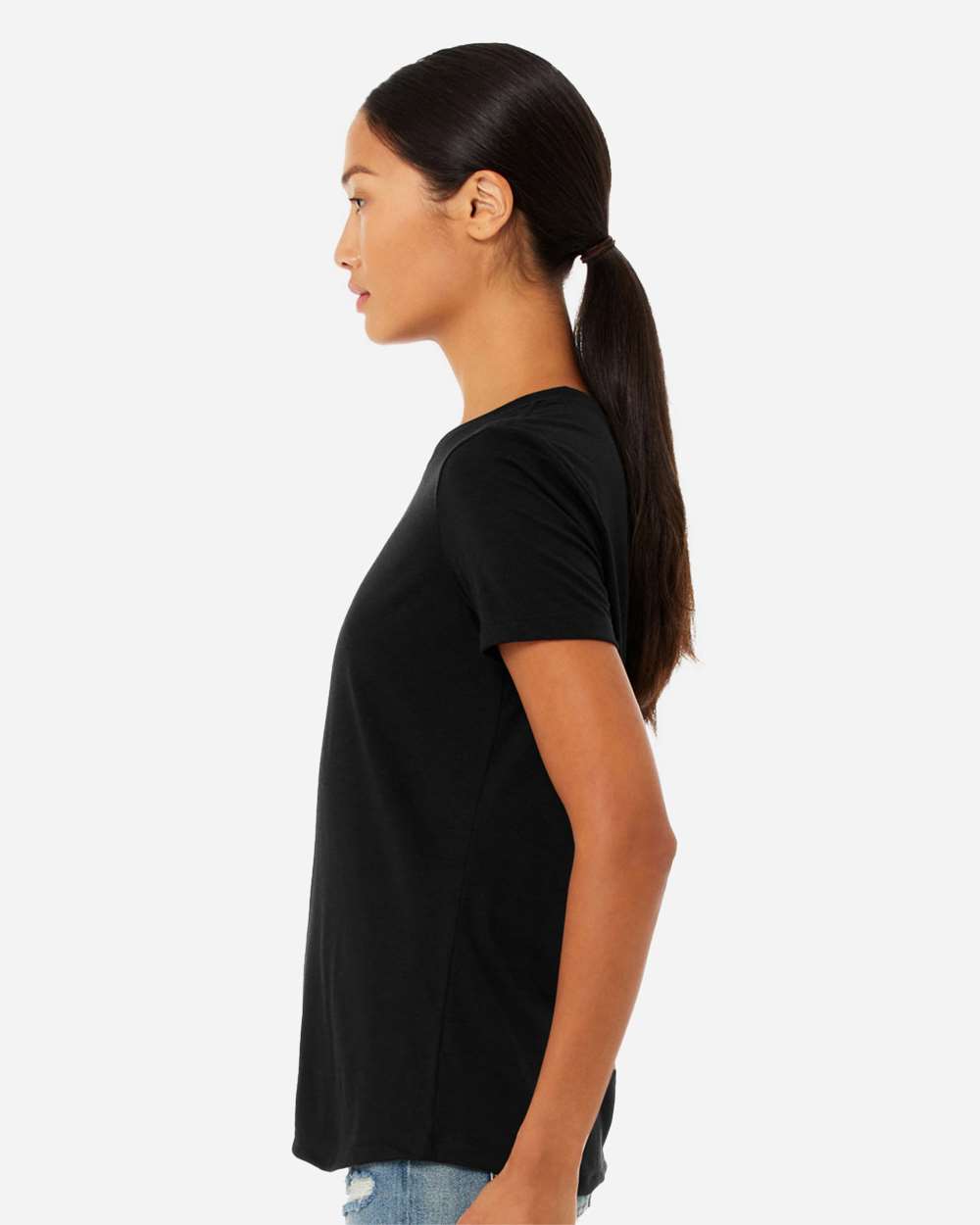 Solid Black Triblend - Model Side 