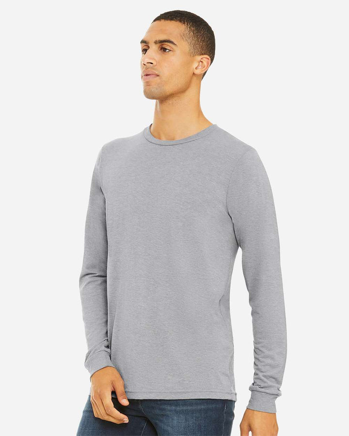 Athletic Grey Triblend - Model Side 