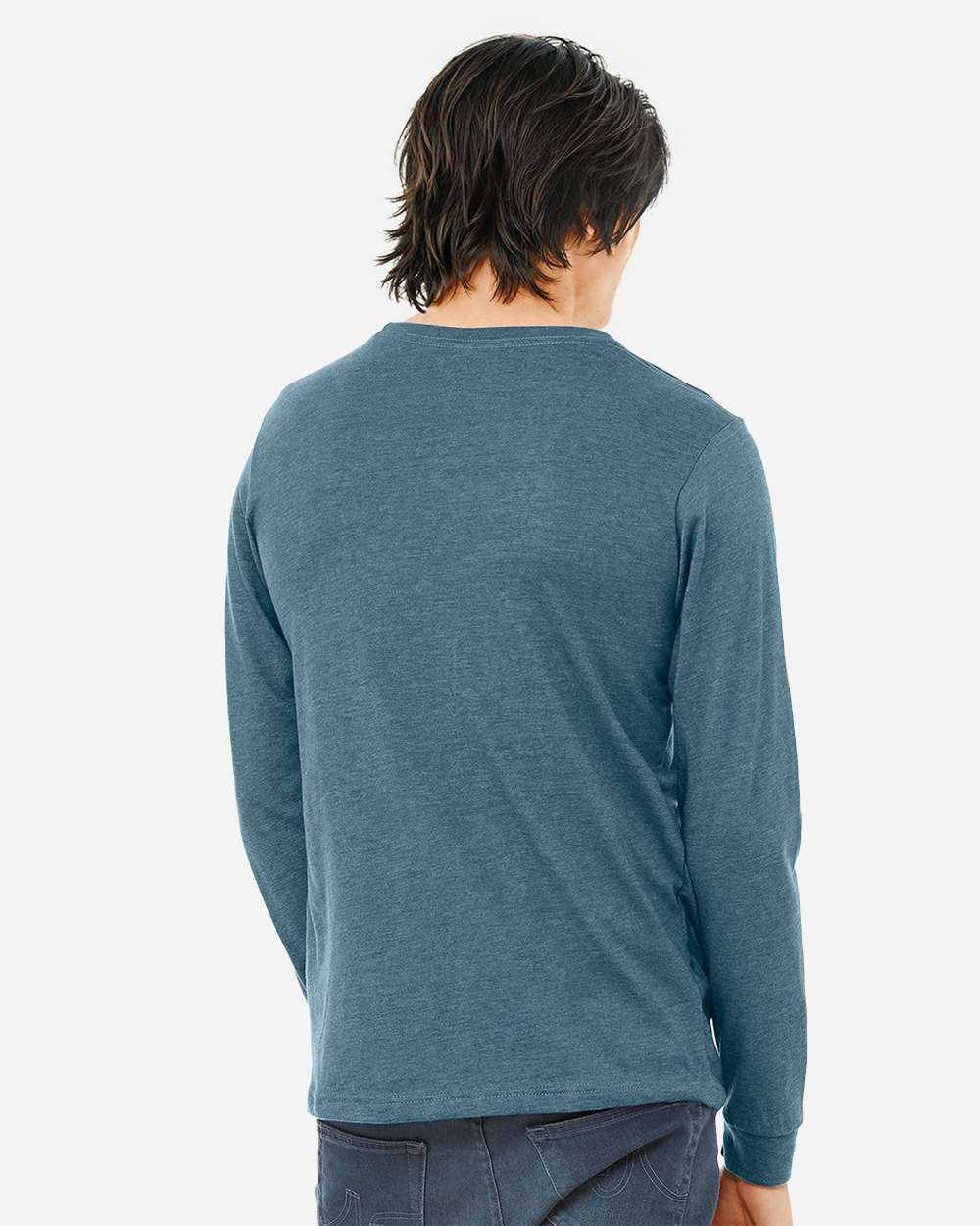 Heather Deep Teal - Model Back 