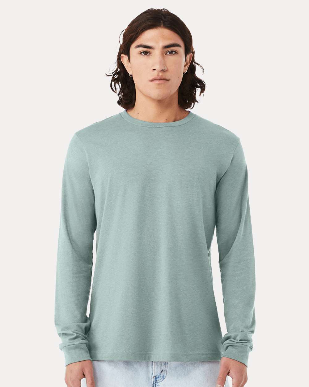 Heather Dusty Blue - Model Front 