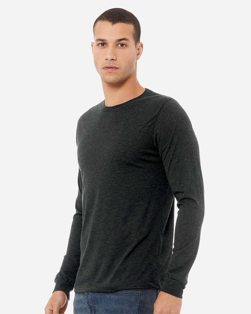 Charcoal Black Triblend - Model Side 
