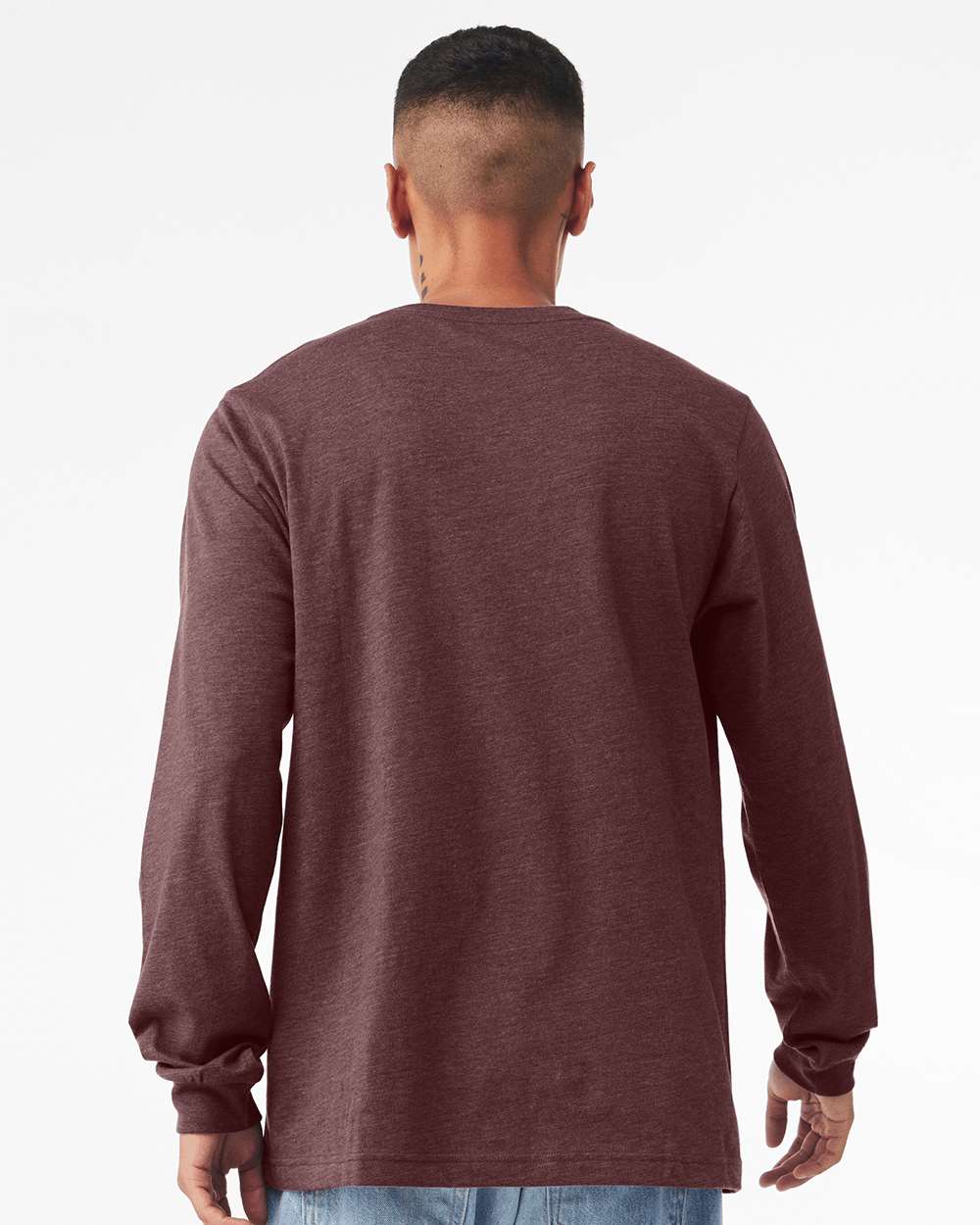 Heather Maroon - Model Back 