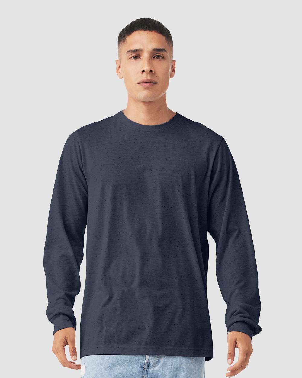 Heather Midnight Navy - Model Front 