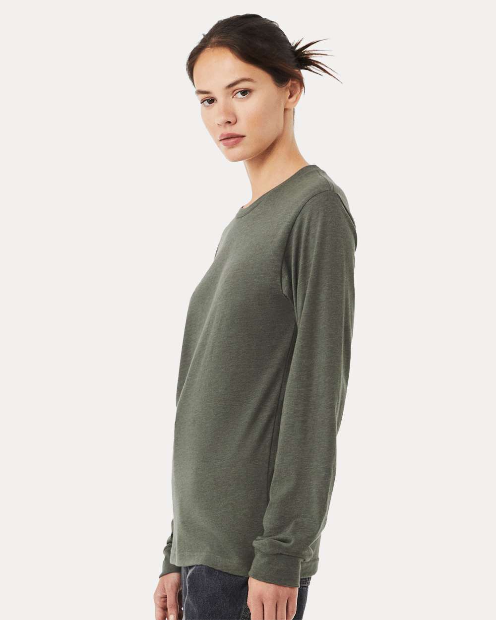 Heather Military Green - Model Side 