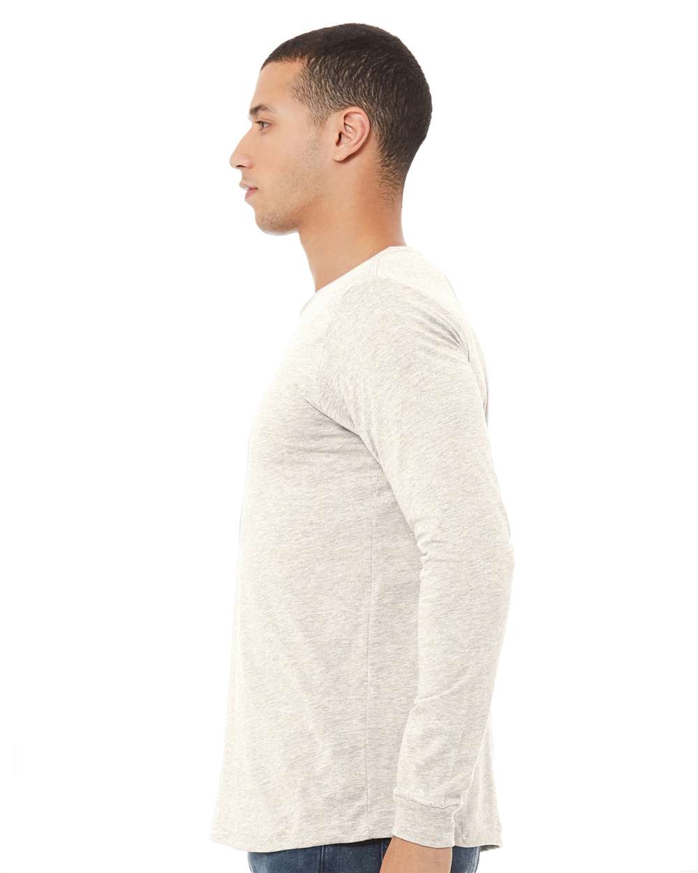Oatmeal Triblend - Model Side 