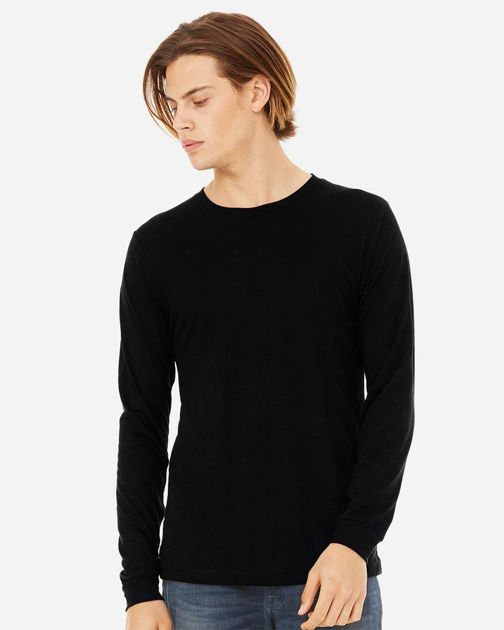 Solid Black Triblend - Model Front 