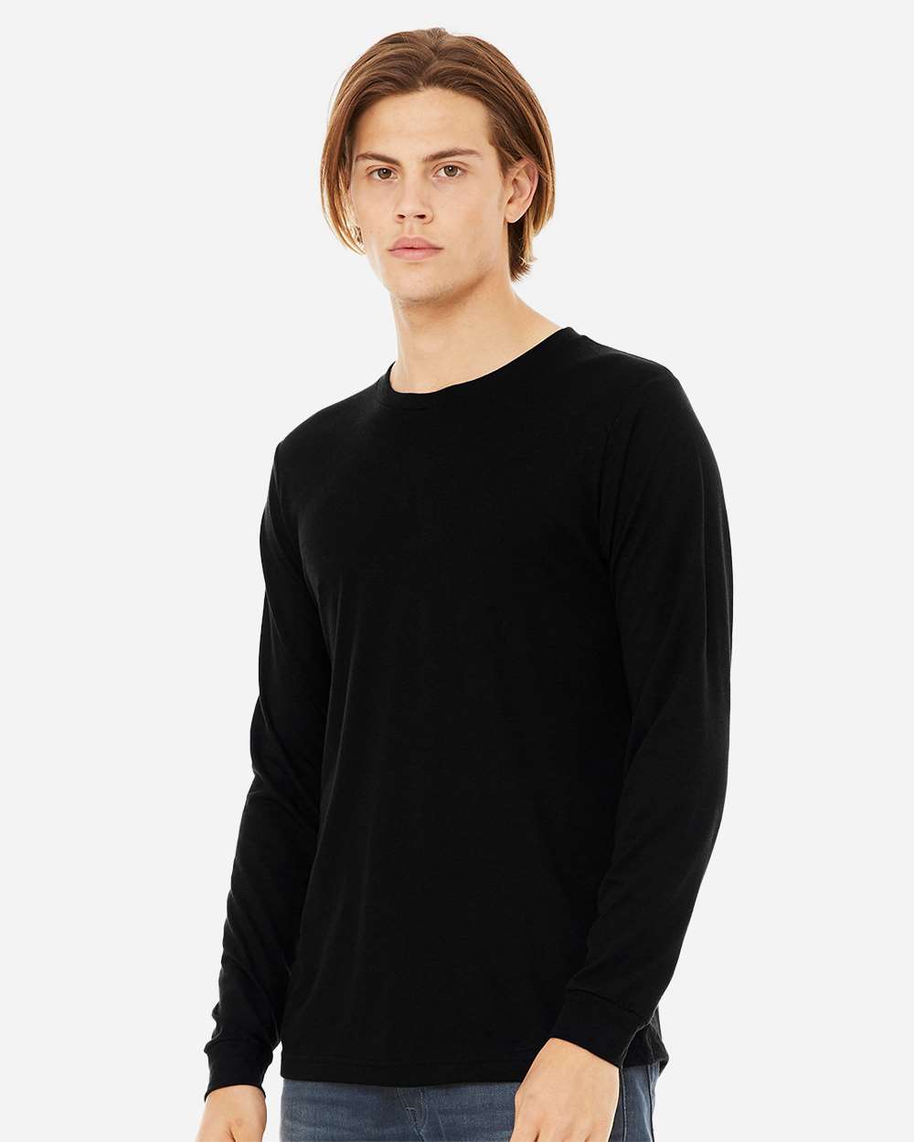 Solid Black Triblend - Model Side 