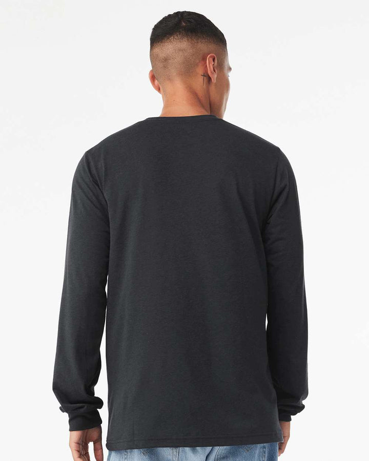 Solid Dark Grey Triblend - Model Back 