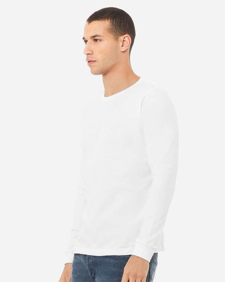 Solid White Triblend - Model Side 