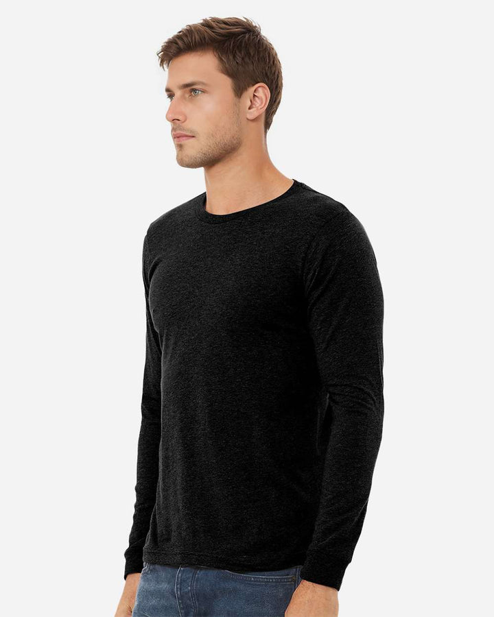 Solid Black Triblend - Model Side 