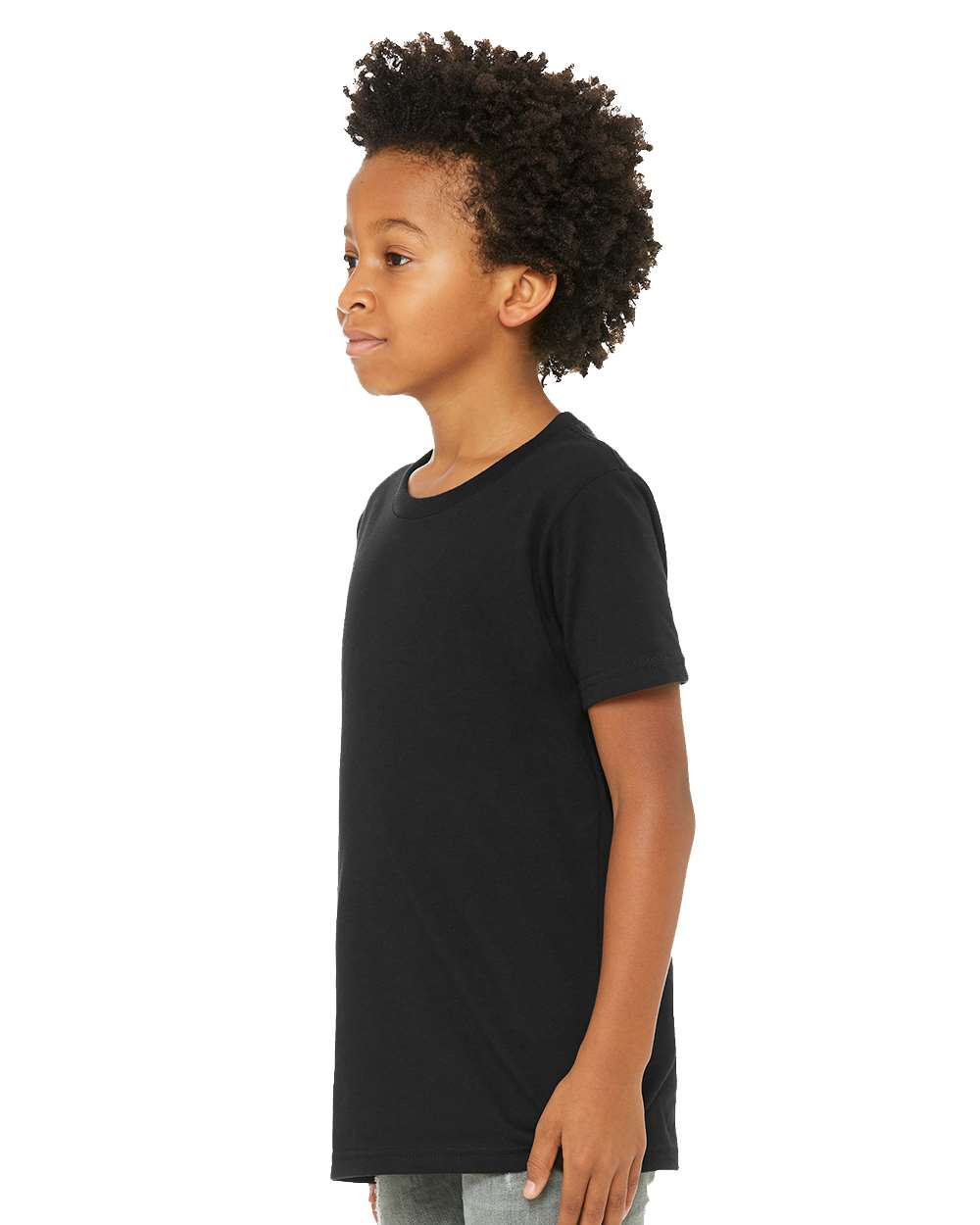 Solid Black Triblend - Model Side 