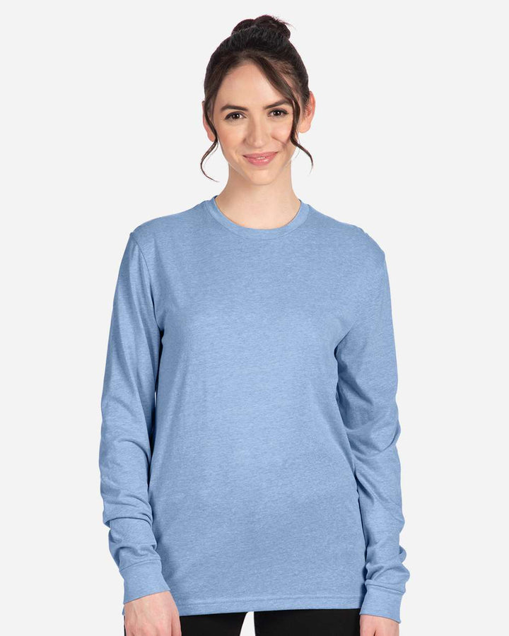 Heather Columbia Blue - Model Front 