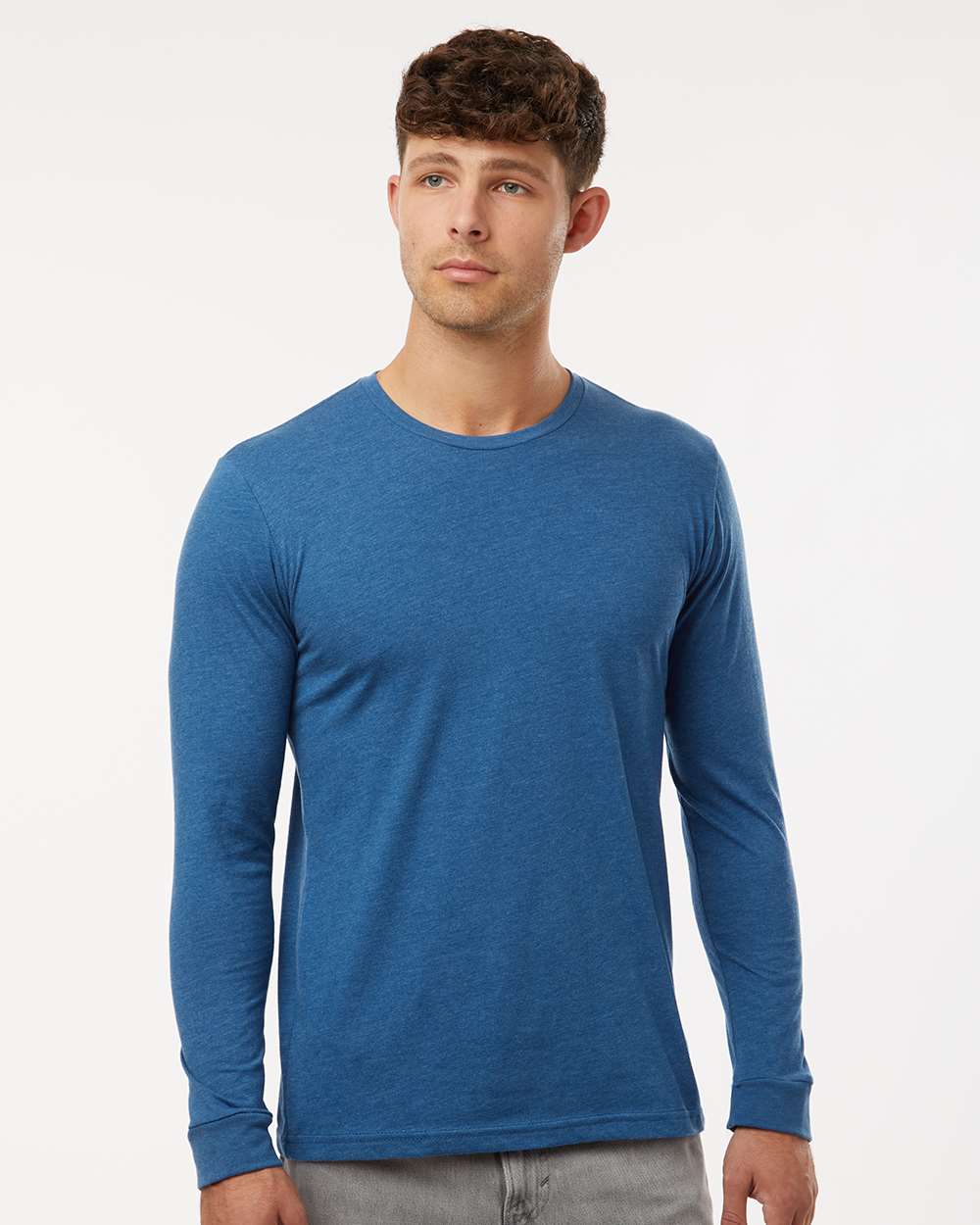 Heather Cool Blue - Model Front 