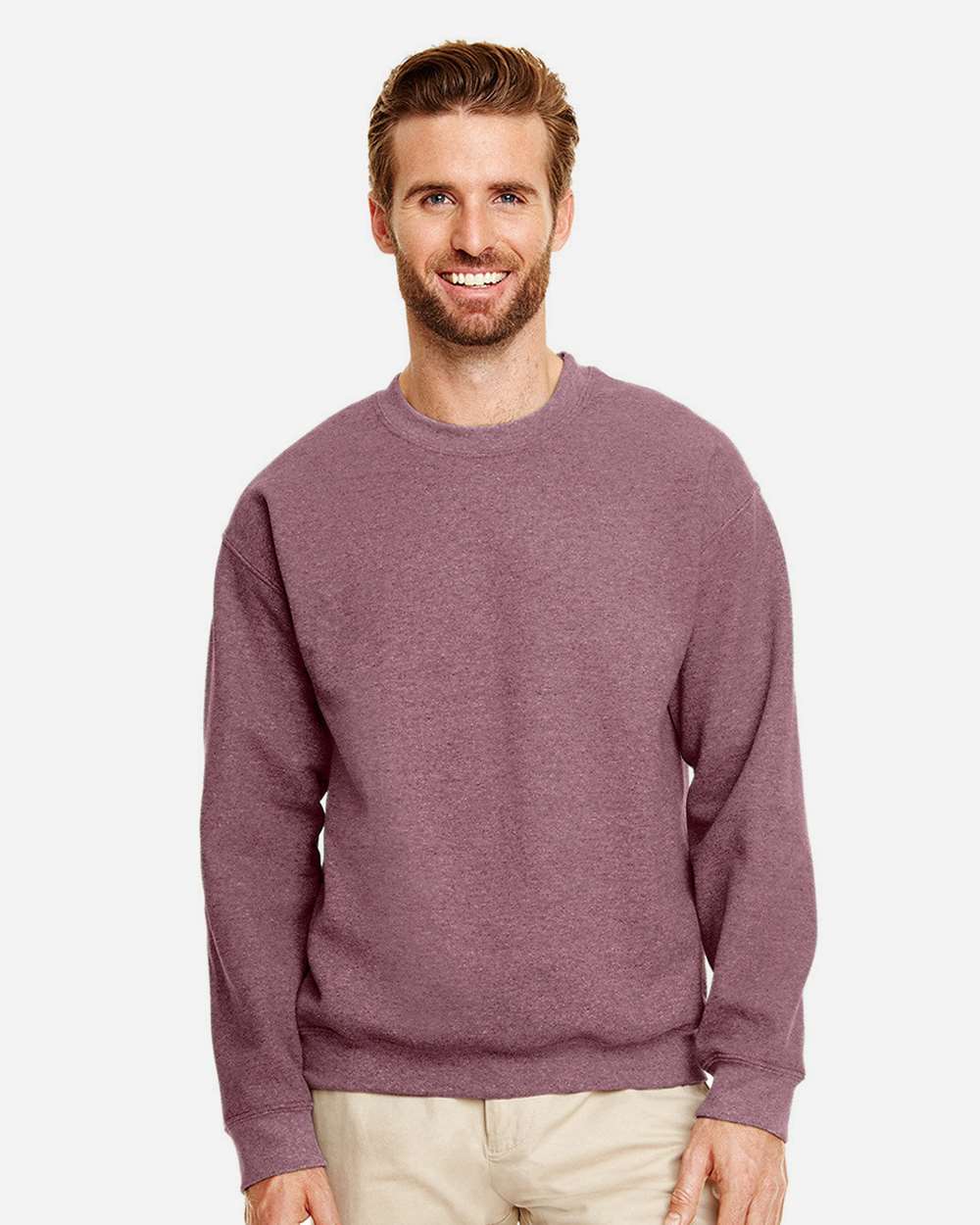 Heather Dark Maroon - Model Front 