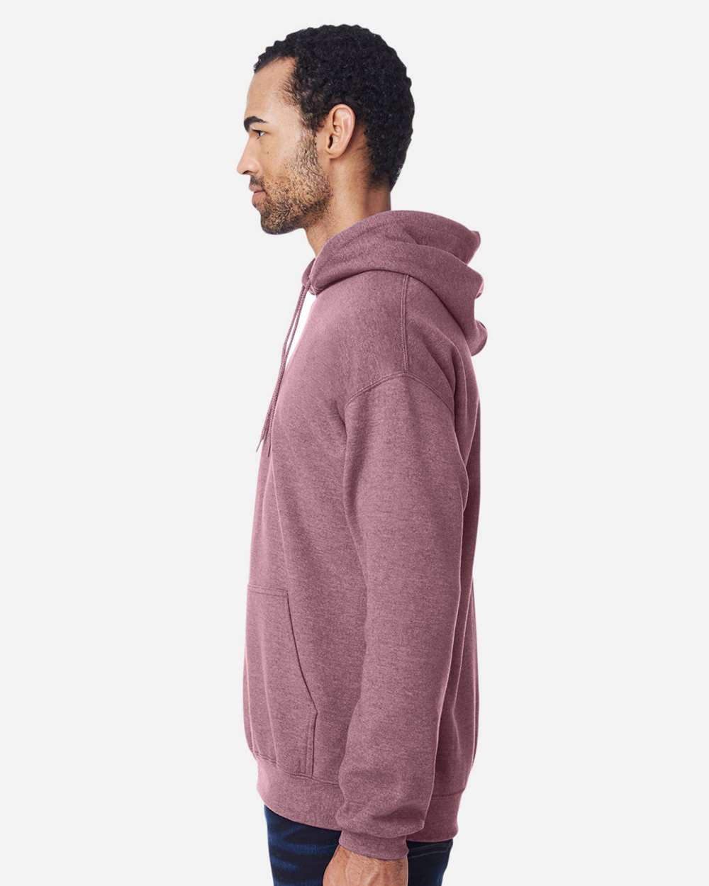 Heather Sport Dark Maroon - Model Side 