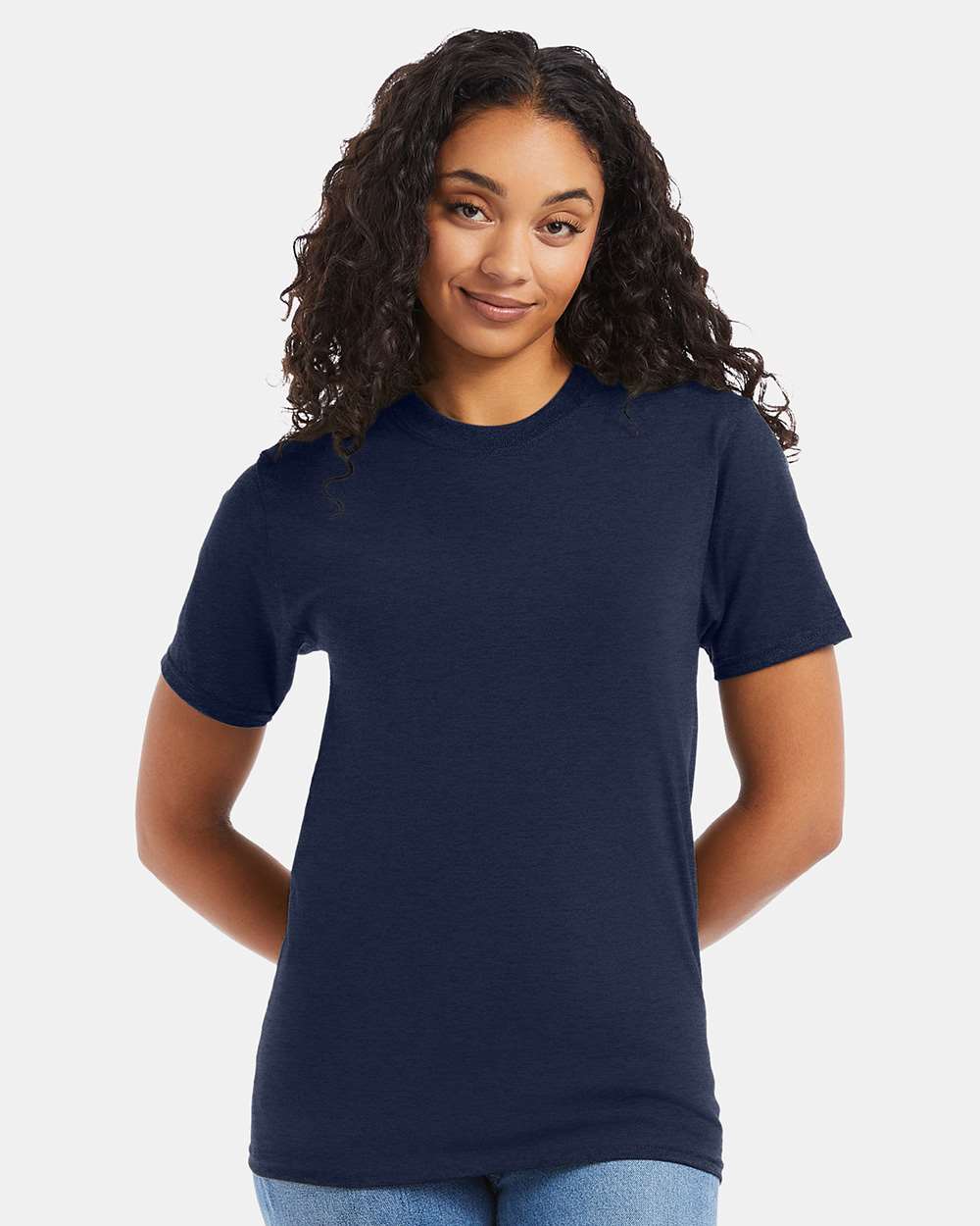 Heather Navy - Model Front 