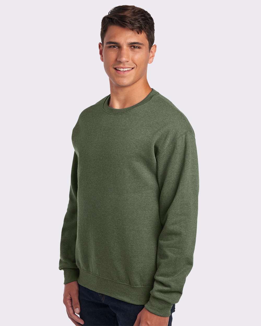 Military Green Heather - Model Side 