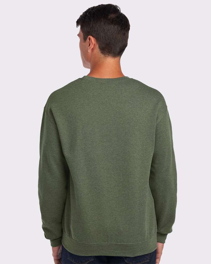 Military Green Heather - Model Back 
