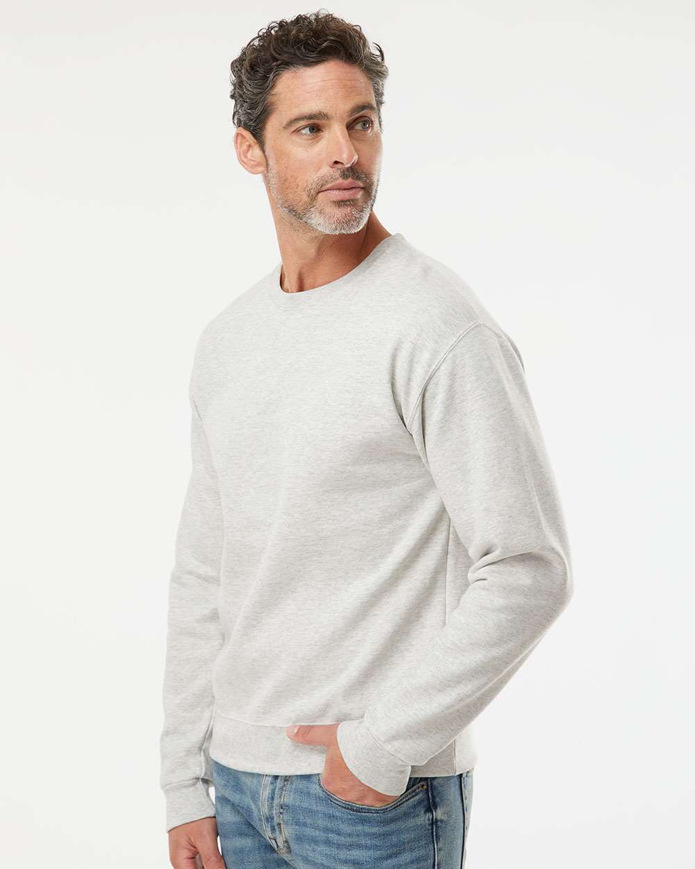 Oatmeal Heather - Model Side 