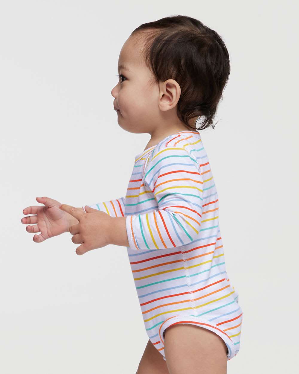 Rainbow Stripe - Model Side 