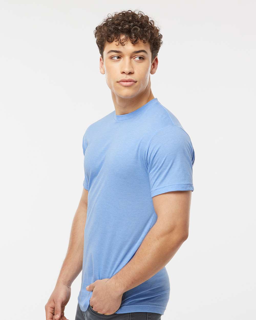 Heather Athletic Blue - Model Side 