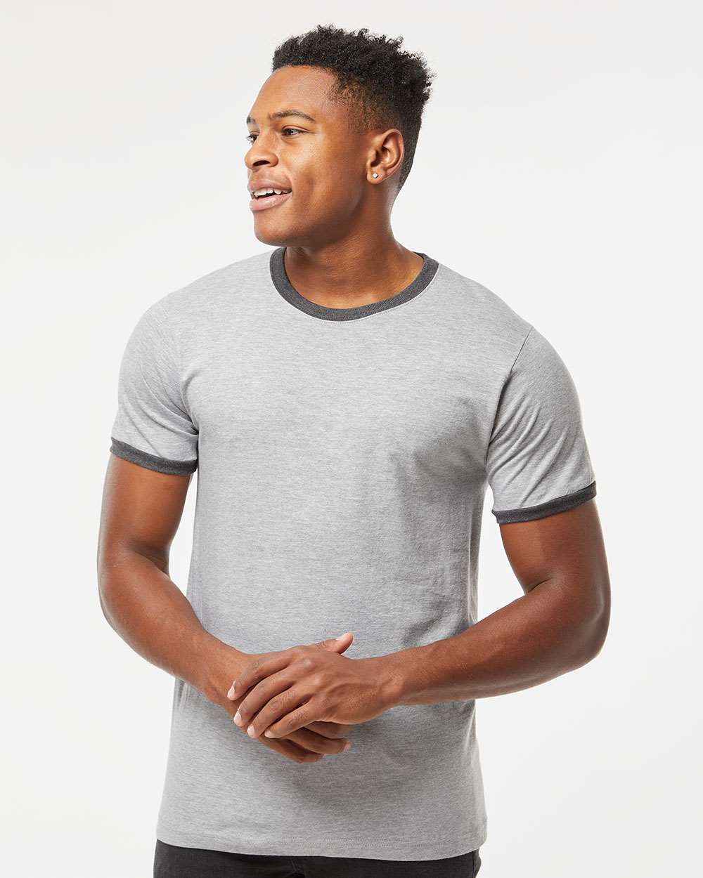 Heather Grey/ Heather Charcoal - Model Front 