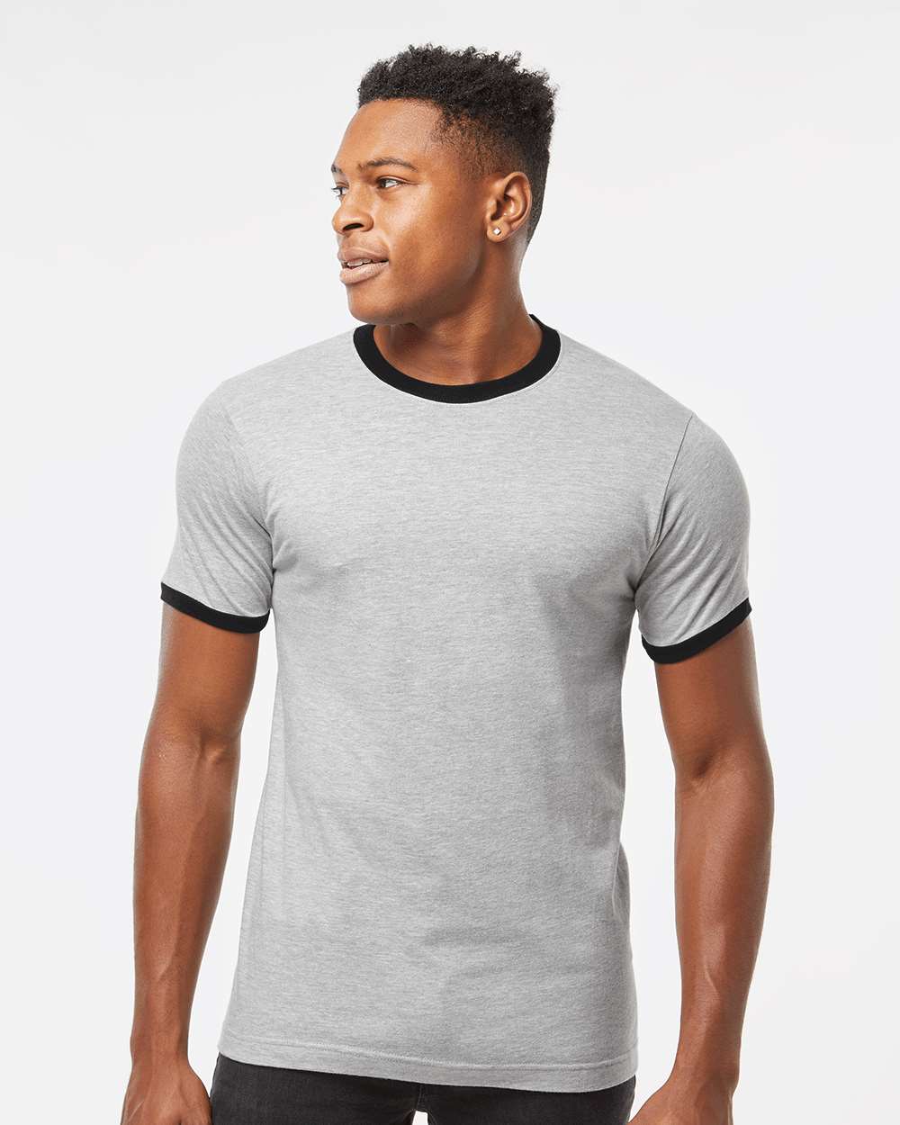 Heather Grey/Black - Model Front 