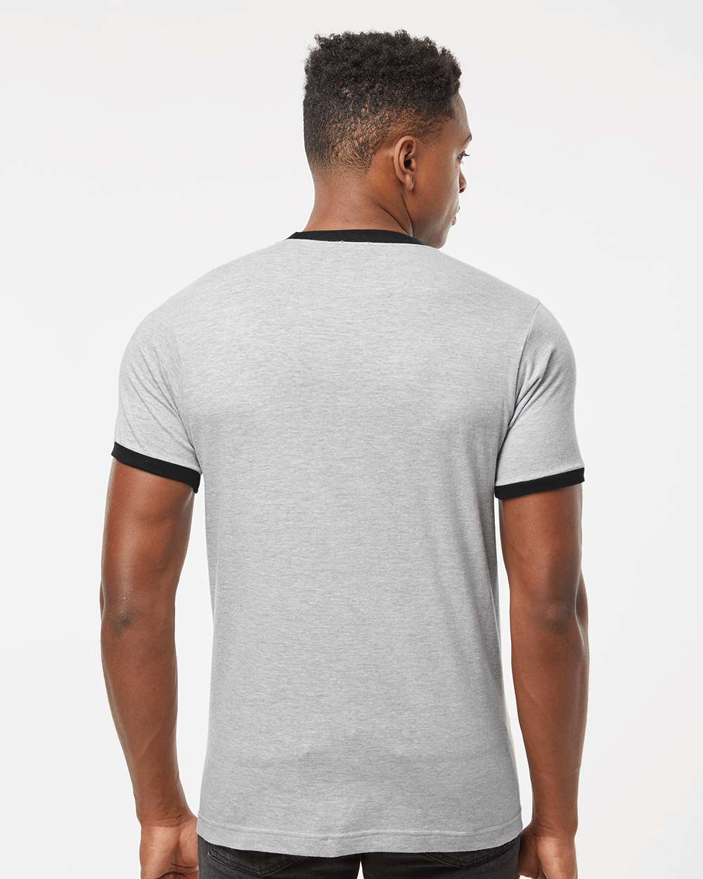Heather Grey/Black - Model Back 