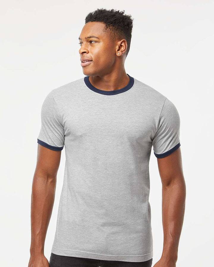 Heather Grey/Navy - Model Front 